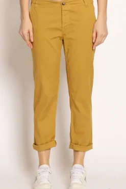 Pantalone LOIS chino cotone elasticizzato girasole
