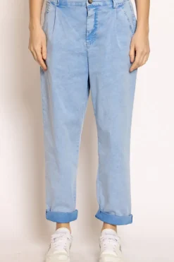 Pantalone LOLA cotone stone washed maltinto jeans