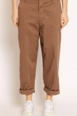 Pantalone LORY baggy cotone tabacco