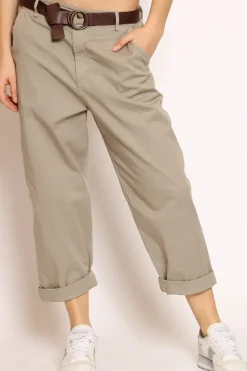 Pantalone LORY baggy cotone taupe