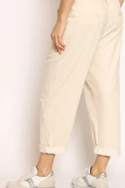 Pantalone LORY tela denim comfort bianco