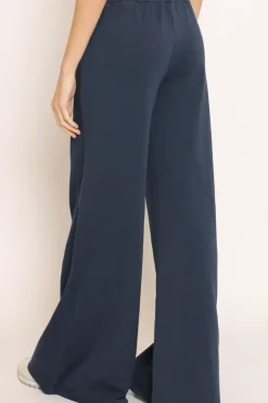 Pantalone palazzo felpa light blu