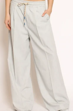 Pantalone palazzo pinces con laccio perla