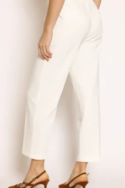 Pantalone punto milano elastico dietro latte