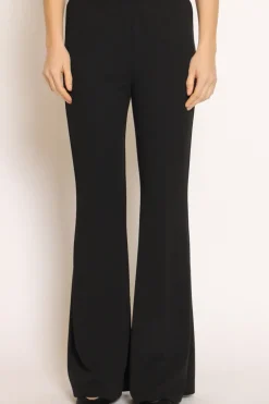 Pantalone zampetta tessuto elasticizzato nero