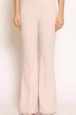 Pantalone zampetta tessuto elasticizzato rosa