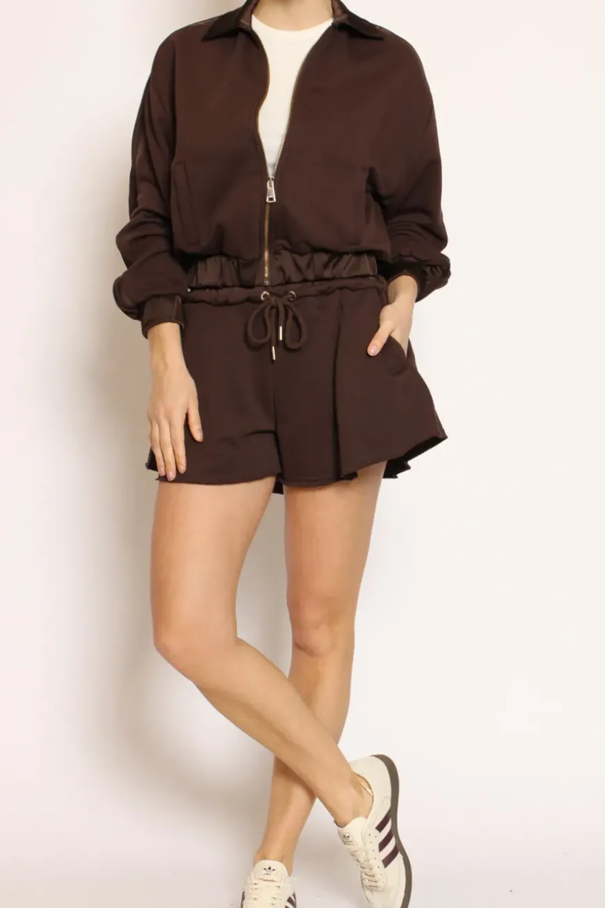 Shorts farfalla taglio vivo cioccolato