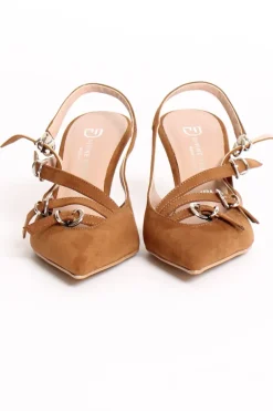 Slingback cuoio