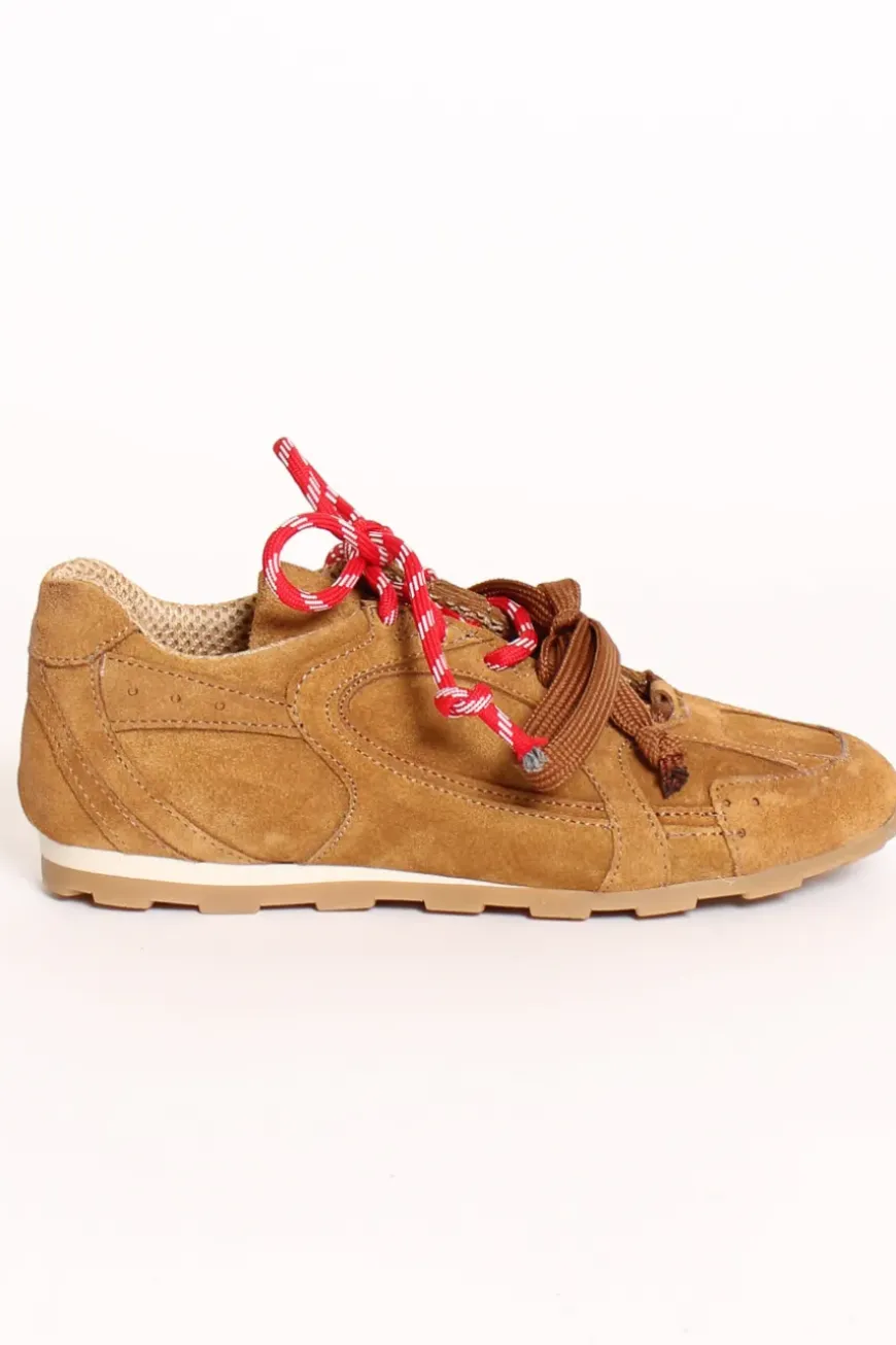 Sneakers scamosciate cuoio