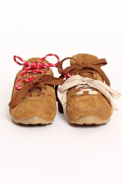 Sneakers scamosciate cuoio