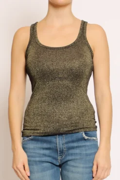 Top lurex blu