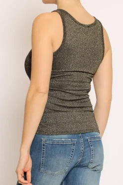 Top lurex blu