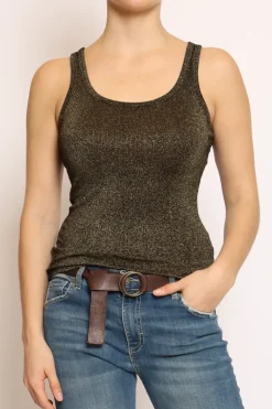 Top lurex nero