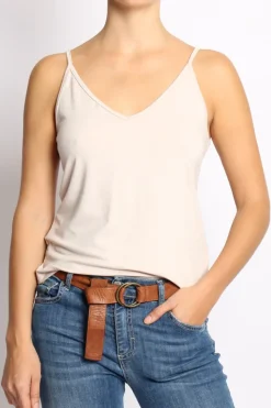 Top underware in jersey elasticcizato beige