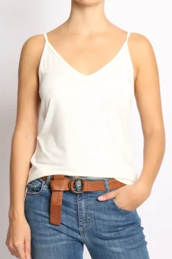 Top underware in jersey elasticcizato burro