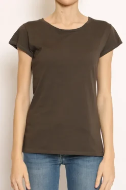 T-shirt 100% cotone mezza manica moro