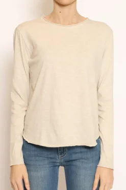 T-shirt girocollo beige