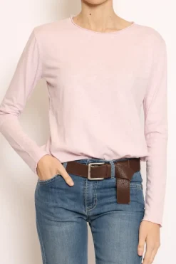T-shirt girocollo rosa