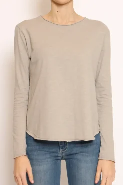 T-shirt girocollo taupe