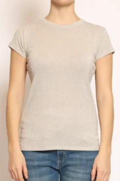 T-shirt lurex argento