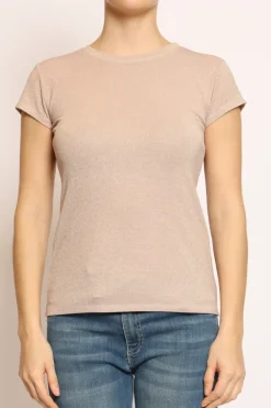T-shirt lurex cipria