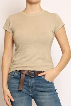 T-shirt lurex gold