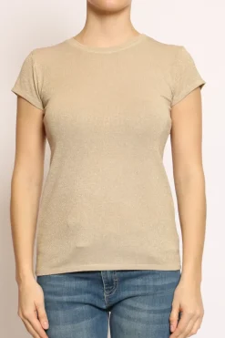 T-shirt lurex gold
