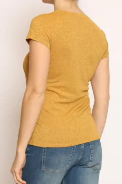 T-shirt lurex senape