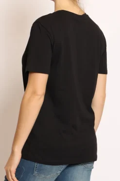 T-shirt patch topo nero mickey