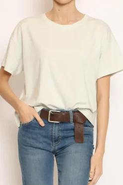 T-shirt scatola elasticizzata mezza manica mint