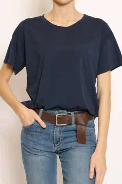 T-shirt scatola mezza manica blu