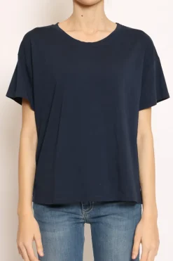 T-shirt scatola mezza manica blu