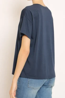 T-shirt scatola mezza manica blu