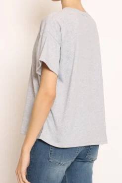 T-shirt scatola mezza manica grigio melange