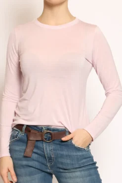 T-shirt slim fit 100% LYOCELL FIBRA NATURALE rosa