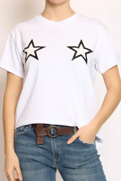 T-shirt stelle bianco