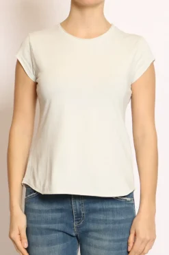 T-shirt taglio vivo mezza manica mint