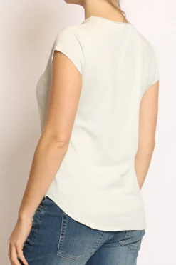 T-shirt taglio vivo mezza manica mint